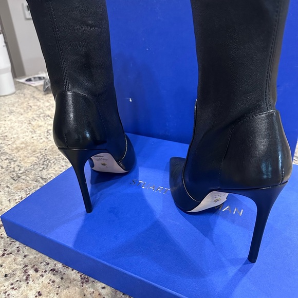 Stuart Weitzman Black Heeled Boots - Picture 4 of 7